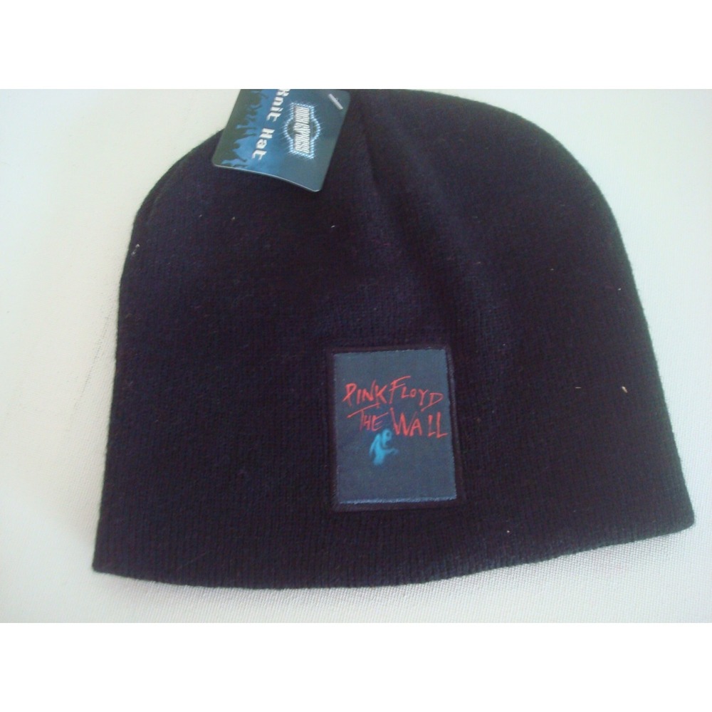 PINK FLOYD THE‎ WALL 90S DEADSTOCK TOBOGGAN KNIT VINTAGE BEANIE SKULL HAT CAP K4